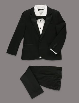 4 Piece Supercrease&trade; Tuxedo Outfit &#40;1-7 Years&#41;